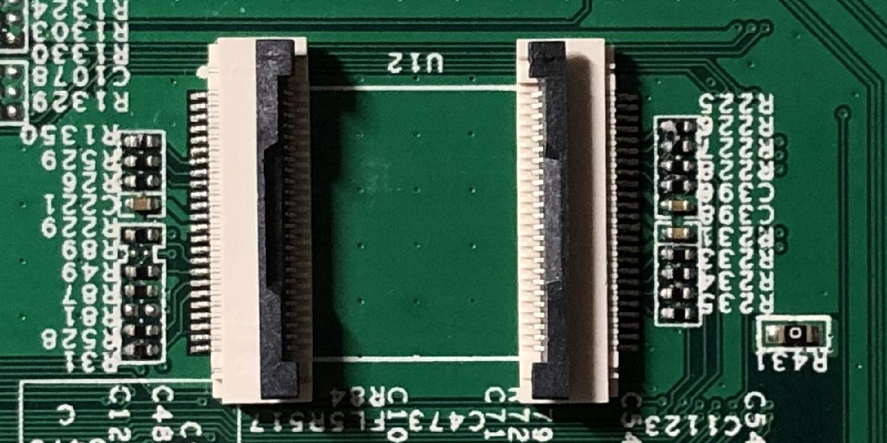 ZIF connectors in place of the NAND.
